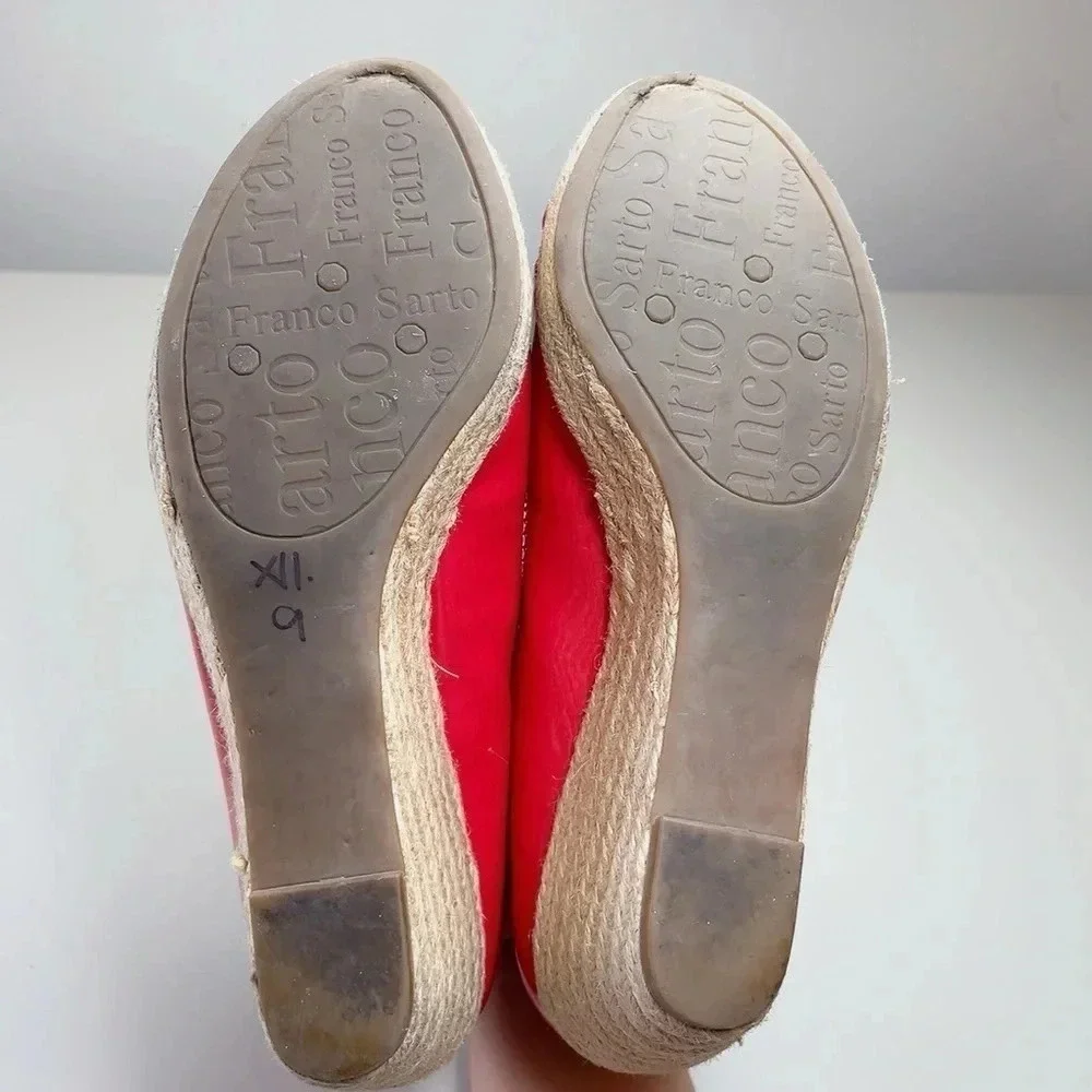 Franco Sarto Size Cheria Red Patent Espadrille